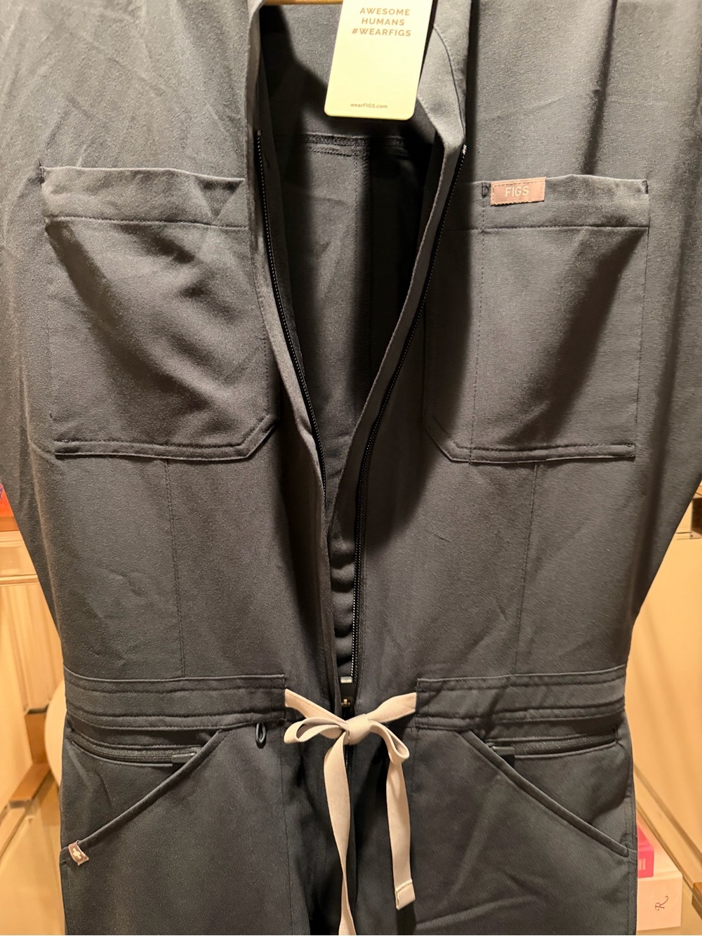 Figs Navy Sleeveless Utility Jumpsuit - Picture 4 of 9